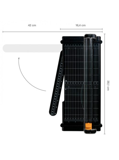 Fiskars SureCut™ vágóasztal újrahasznosított műanyagból, A4 30cm titánium bevonatú penge (1004639)