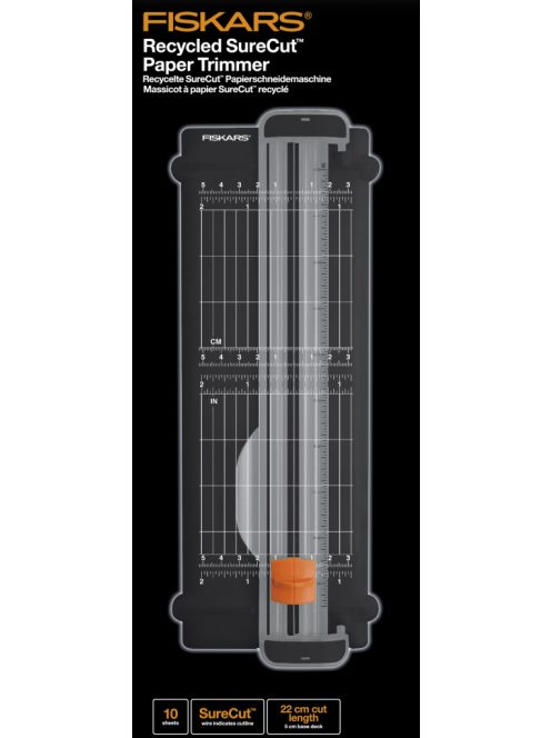  Fiskars Recycled SureCut™ Papír Vágóasztal A5, titánium bevonatos pengével, 100% újrahasznosított (1004723)