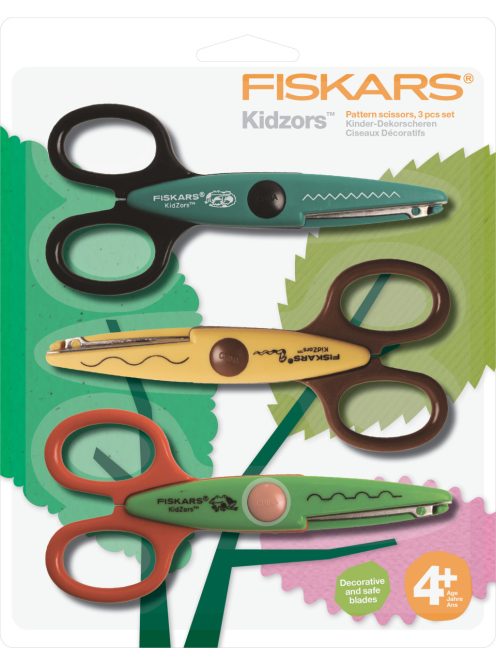 Fiskars 3 db-os gyermekolló készlet, mocsári állatok (1003845)