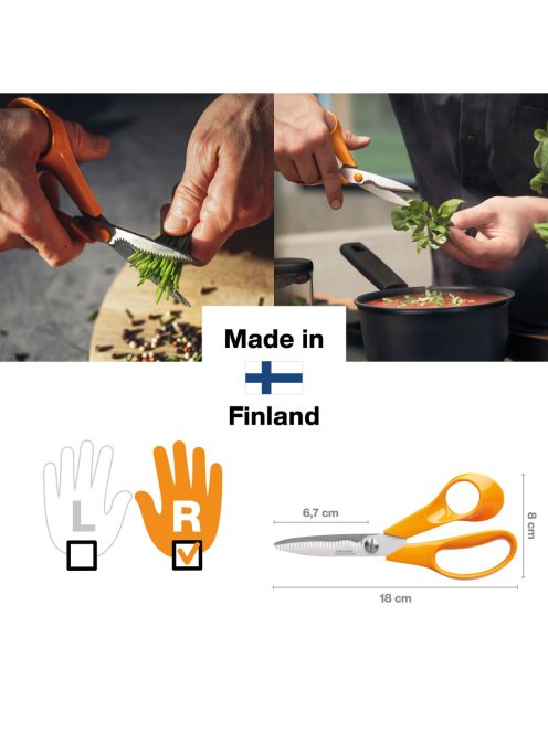 Fiskars Classic konyhai olló, 18 cm - 25 év garanciával (1000819)