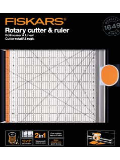   Fiskars Kombinált görgős vágóasztal, vonalzóval 12x12 45mm (1016264)