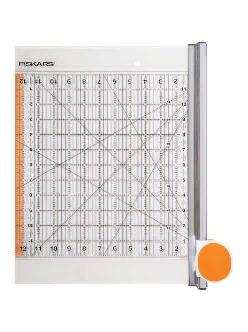 Fiskars Kombinált görgős vágó vonalzóval 12x12 45mm  (1016264)
