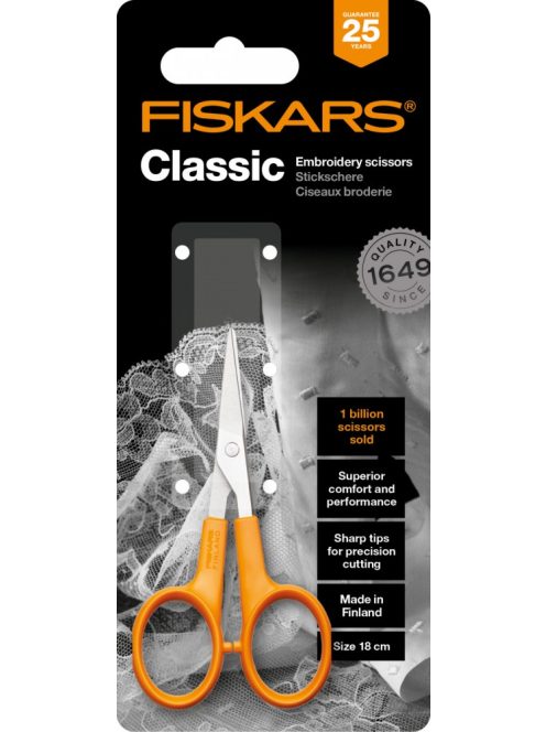 Fiskars Classic kézimunka olló, 10 cm (1005143) - 25 év garanciával 