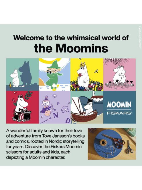 Fiskars Moomin Moominpappa általános olló, 21 cm 