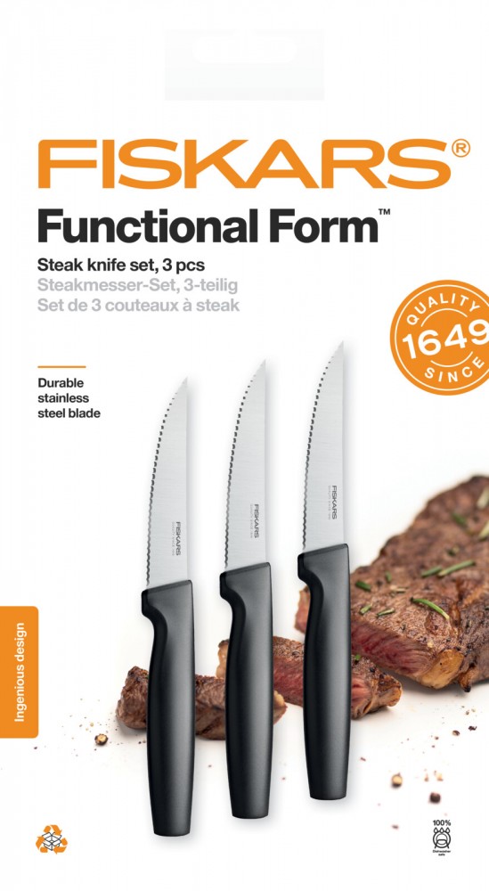 Fiskars Functional Form Steak késkészlet, 3 db-os (1057564)
